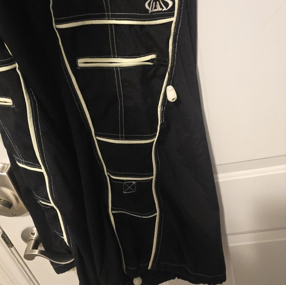 Macgear III Wide Leg Glow Cyber Goth Raver Pants Streetwear Grail - Picture 7 of 13